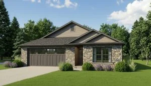 CHD-1640 Cottage House Plan – Front Elevation