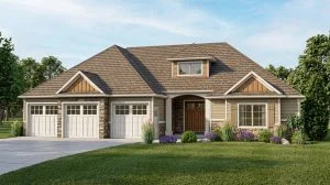 CHD-1642 Beach House Plan – Front Elevation