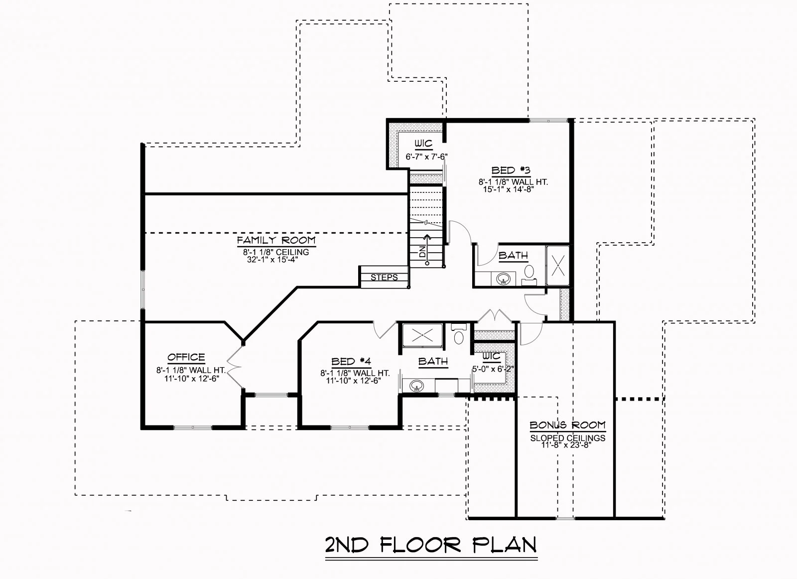 CHD-1647 Country House Plan – Second Floor Plan