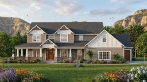 CHD-1647 Country House Plan – Front Elevation