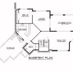 CHD-1651 Beach House Plan – Basement Floor Plan