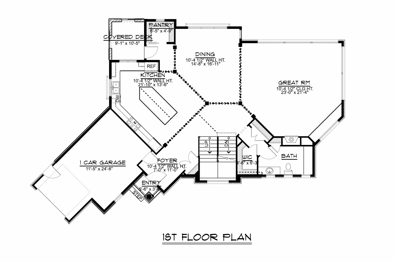 CHD-1651 Beach House Plan – First Floor Plan