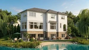 CHD-1651 Beach House Plan – Front Elevation