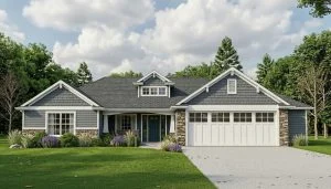CHD-1652 Country House Plan – Front Elevation