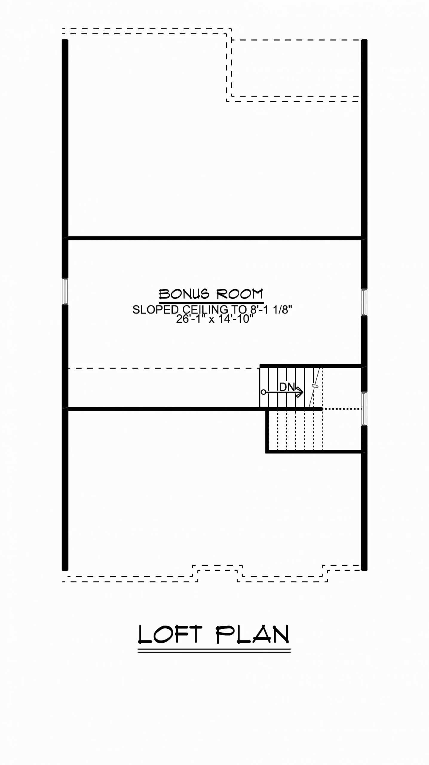 CHD-1654 Beach House Plan – Loft Floor Plan