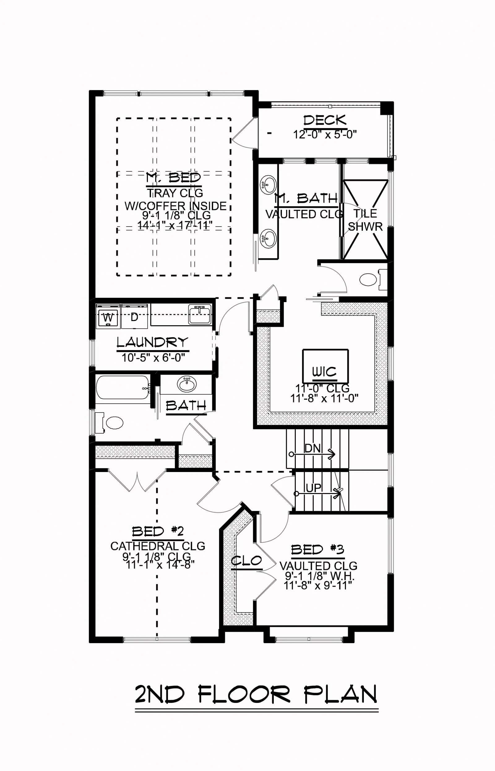 CHD-1654 Beach House Plan – Second Floor Plan