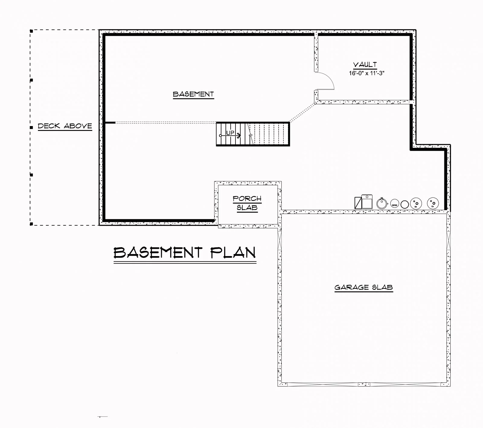 CHD-1657 Country House Plan – Basement Floor Plan