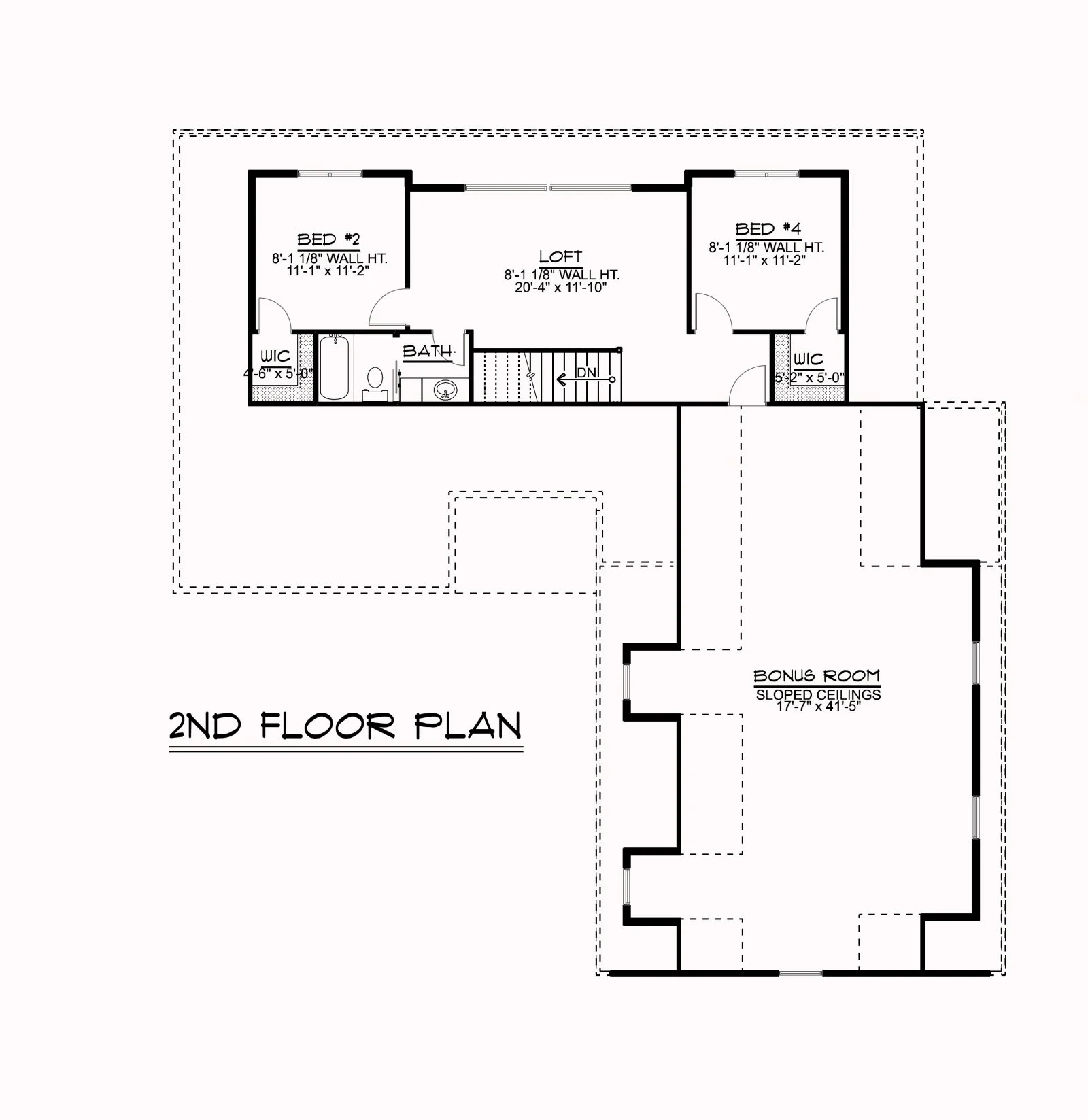 CHD-1657 Country House Plan – Second Floor Plan