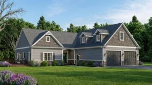 CHD-1657 Country House Plan – Front Elevation