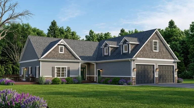 CHD-1657 Country House Plan – Front Elevation