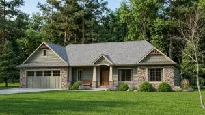 CHD-1658 Country House Plan – Front Elevation