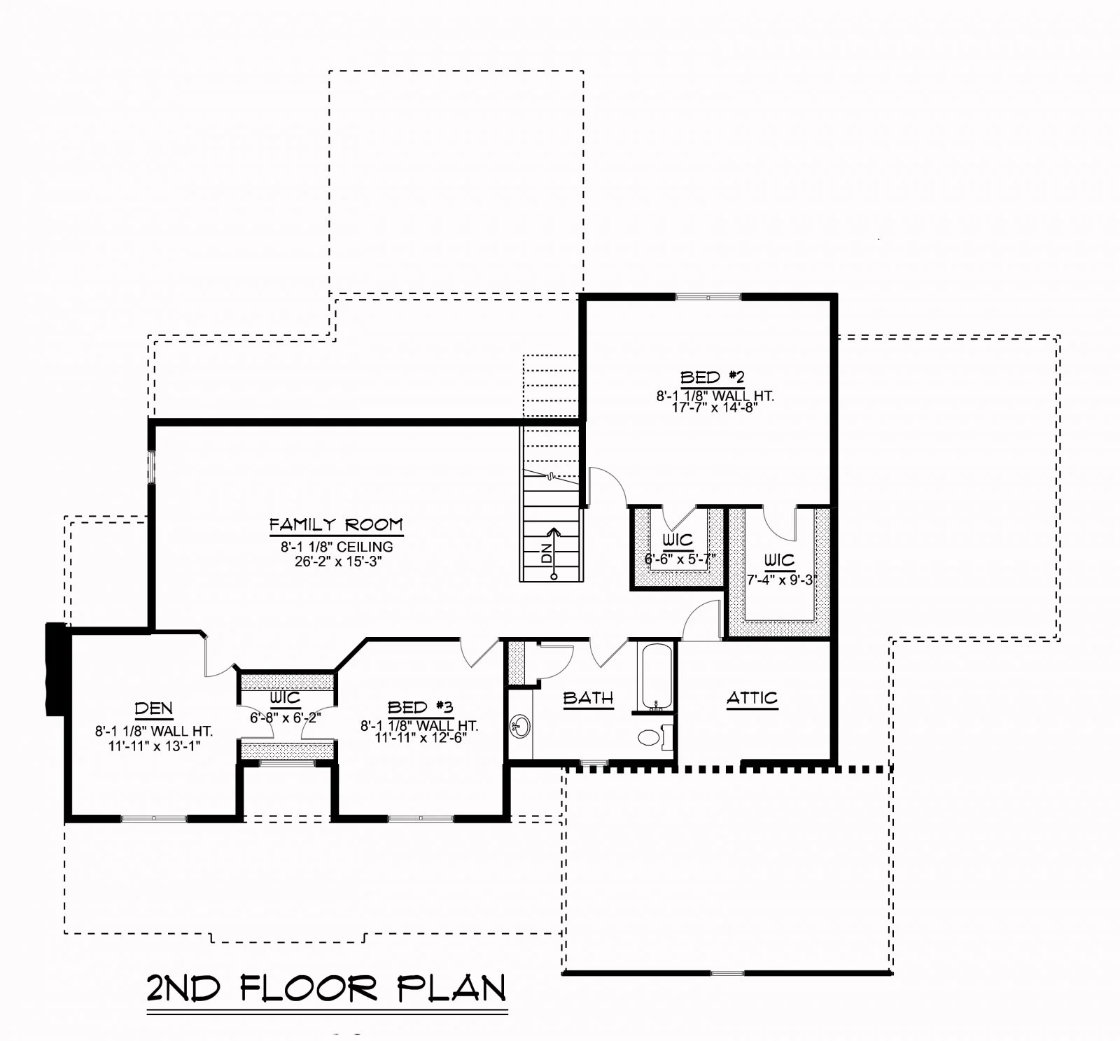 CHD-1662 Cottage House Plan – Second Floor Plan