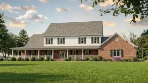 CHD-1664 Colonial House Plan – Front Elevation