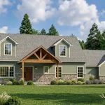 CHD-1665 Colonial House Plan – Front Elevation