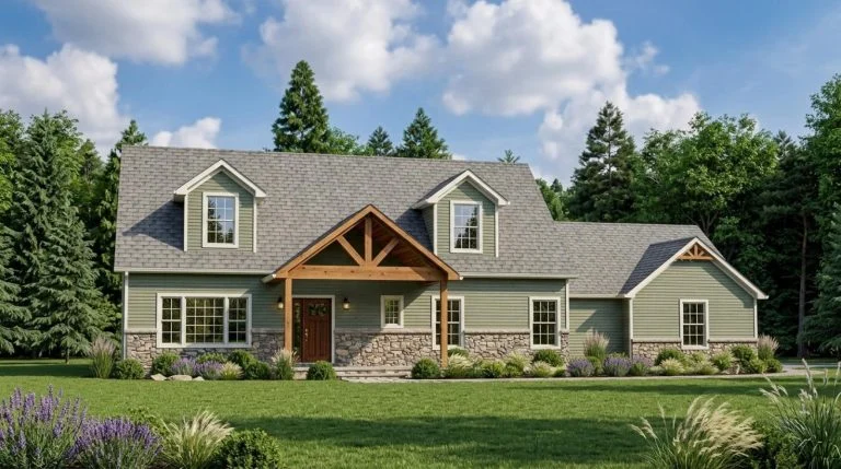 CHD-1665 Colonial House Plan – Front Elevation