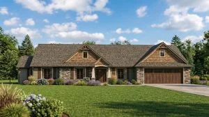CHD-1667 Beach House Plan – Front Elevation