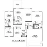 CHD-1671 Cottage House Plan – Main Floor Plan