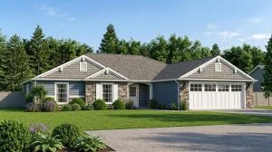 CHD-1671 Cottage House Plan – Front Elevation