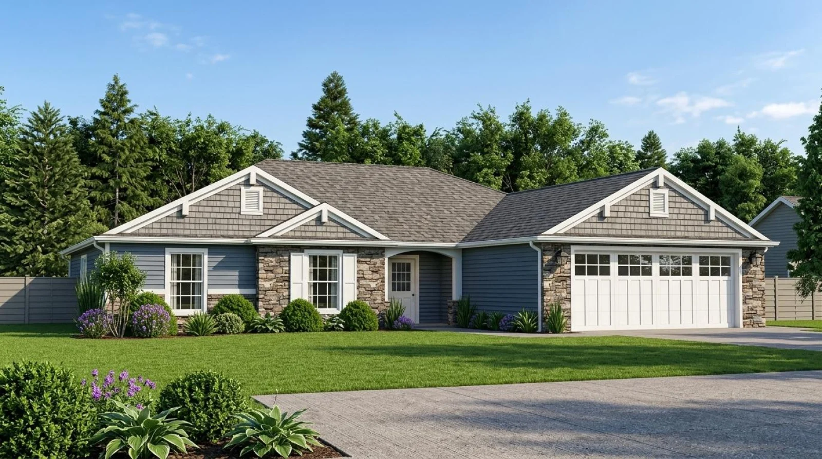 CHD-1671 Cottage House Plan – Front Elevation
