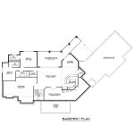 CHD-1675 Cottage House Plan – Basement Floor Plan