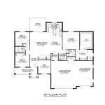 CHD-1678 Cottage House Plan – Main Floor Plan