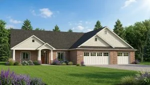 CHD-1678 Cottage House Plan – Front Elevation