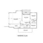 CHD-1680 Colonial House Plan – Basement Floor Plan