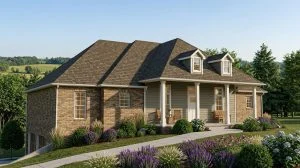CHD-1680 Colonial House Plan – Front Elevation