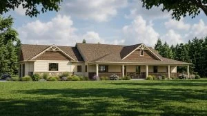 CHD-1682 Country House Plan – Front Elevation