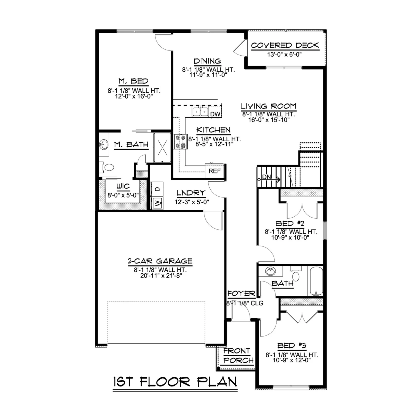 CHD-1692 Country House Plan – Main Floor Plan