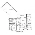 CHD-1695 Country House Plan – Main Floor Plan