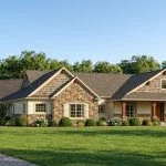 CHD-1695 Country House Plan – Front Elevation