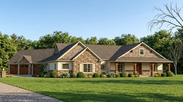 CHD-1695 Country House Plan – Front Elevation