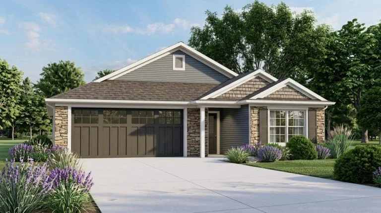 CHD-1696 Country House Plan – Front Elevation