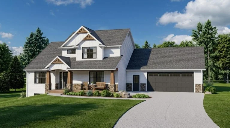 CHD-1701 Cottage House Plan – Front Elevation