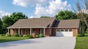 CHD-1708 Cottage House Plan – Front Elevation