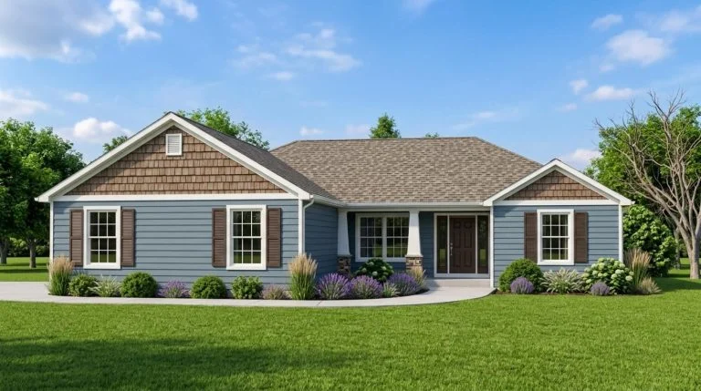 CHD-1709 Cottage House Plan – Front Elevation