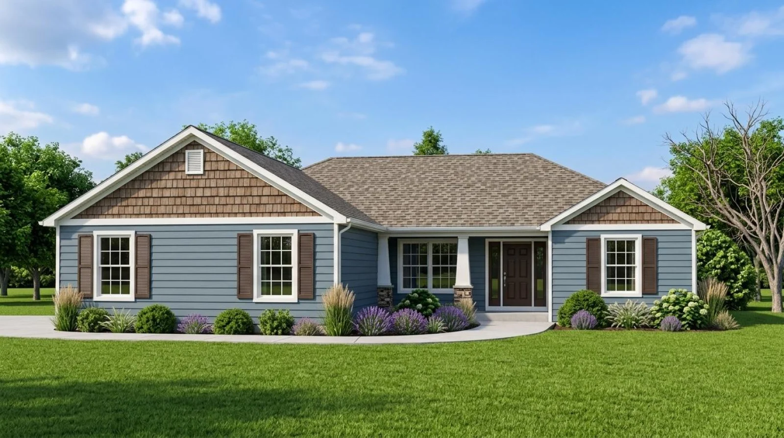 CHD-1709 Cottage House Plan – Front Elevation