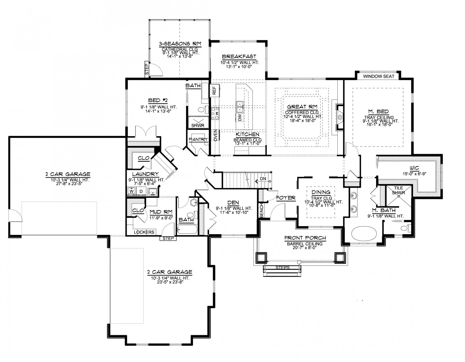 CHD-17113 Country House Plan – Main Floor Plan