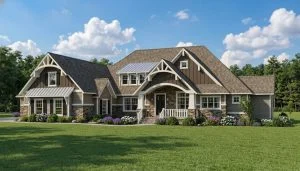 CHD-17113 Country House Plan – Front Elevation