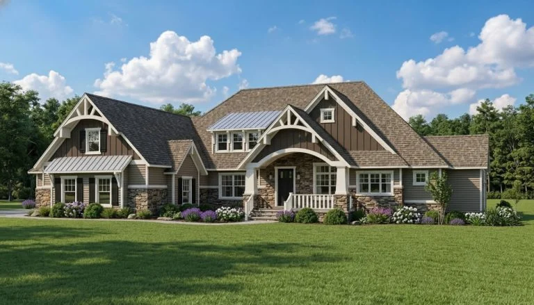 CHD-17113 Country House Plan – Front Elevation
