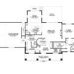 CHD-17118 Cottage House Plan – First Floor Plan