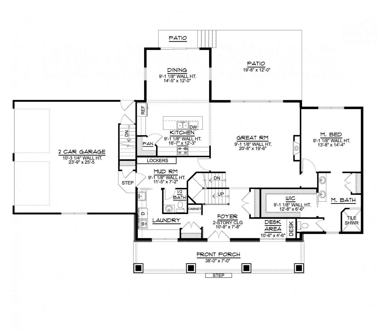 CHD-17118 Cottage House Plan – First Floor Plan