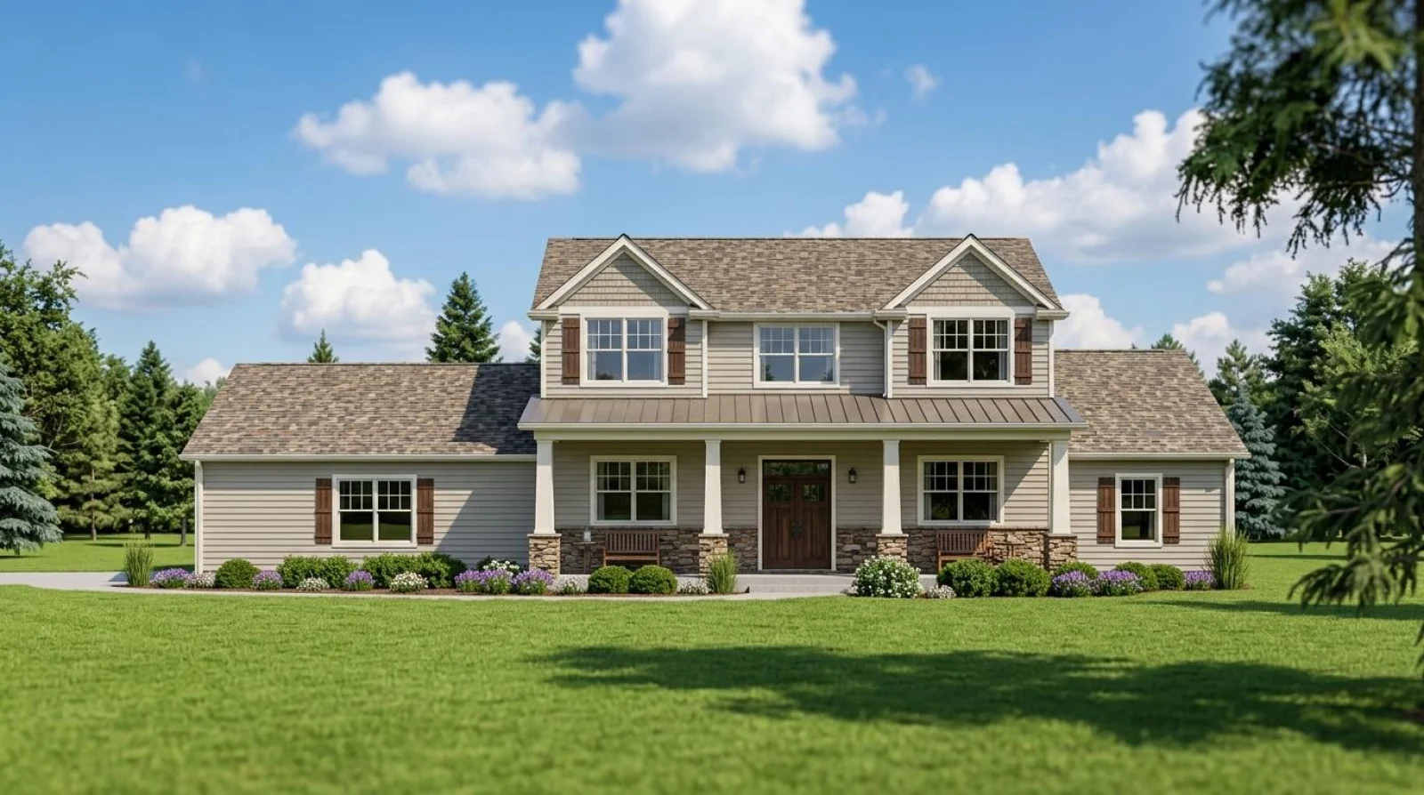 CHD-17118 Cottage House Plan – Front Elevation