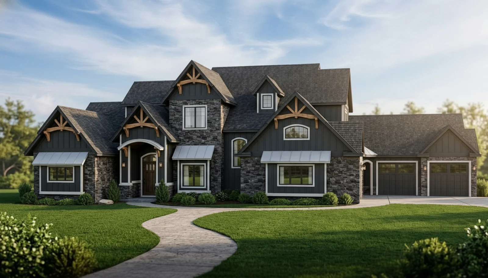 CHD-17119 Cottage House Plan – Front Elevation