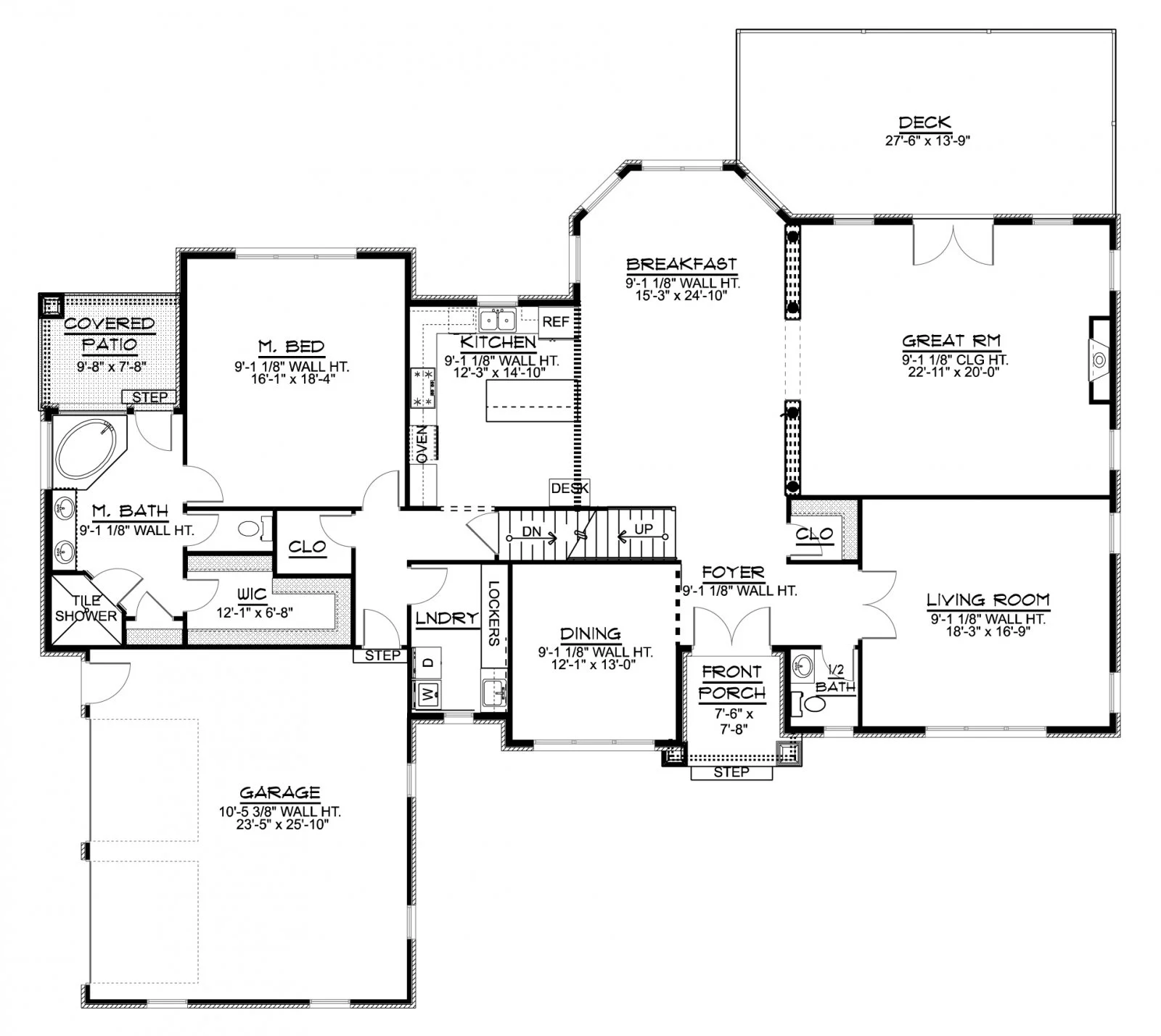 CHD-1721 Country House Plan – First Floor Plan