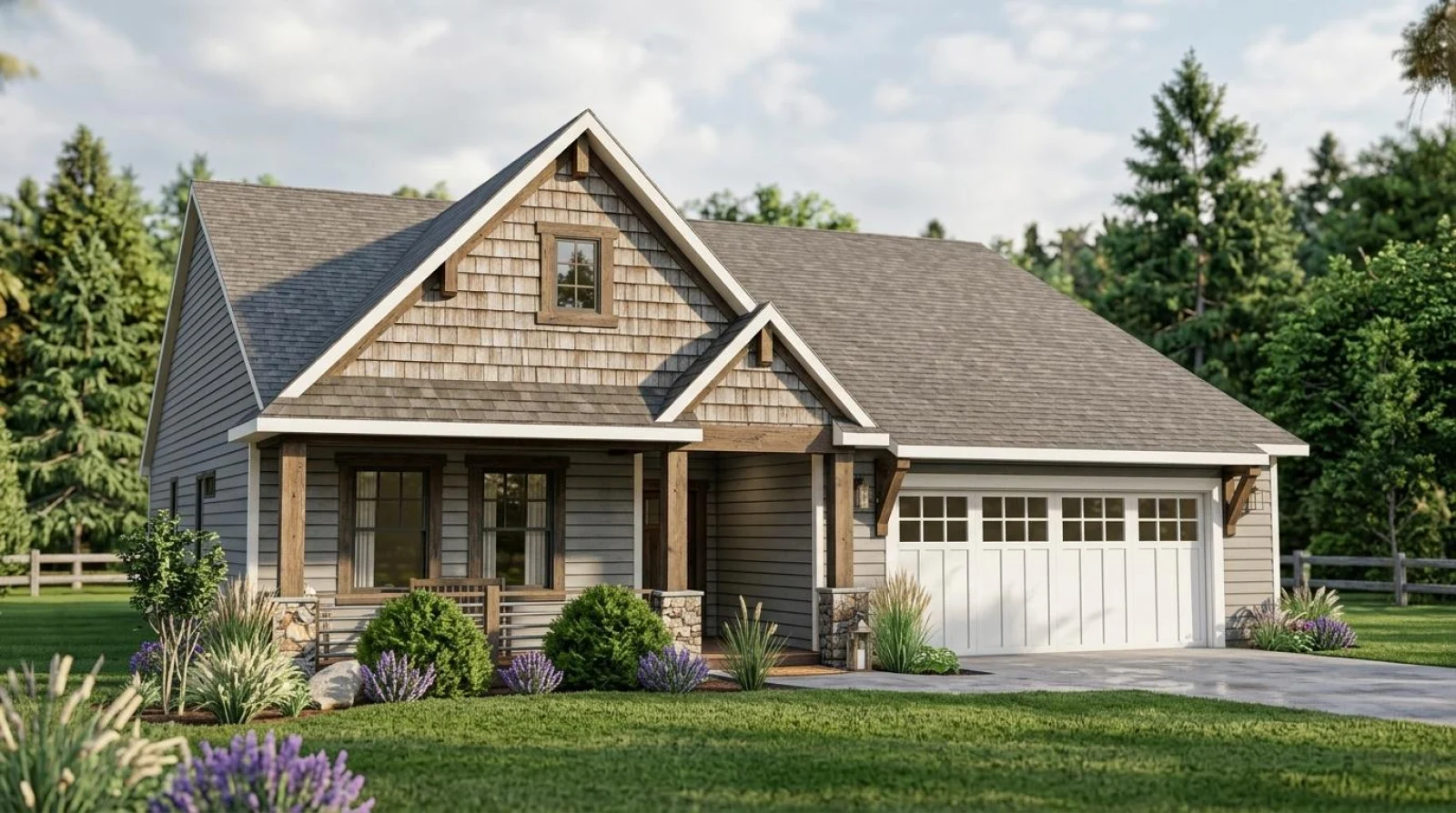 CHD-1733 Cottage House Plan – Front Elevation
