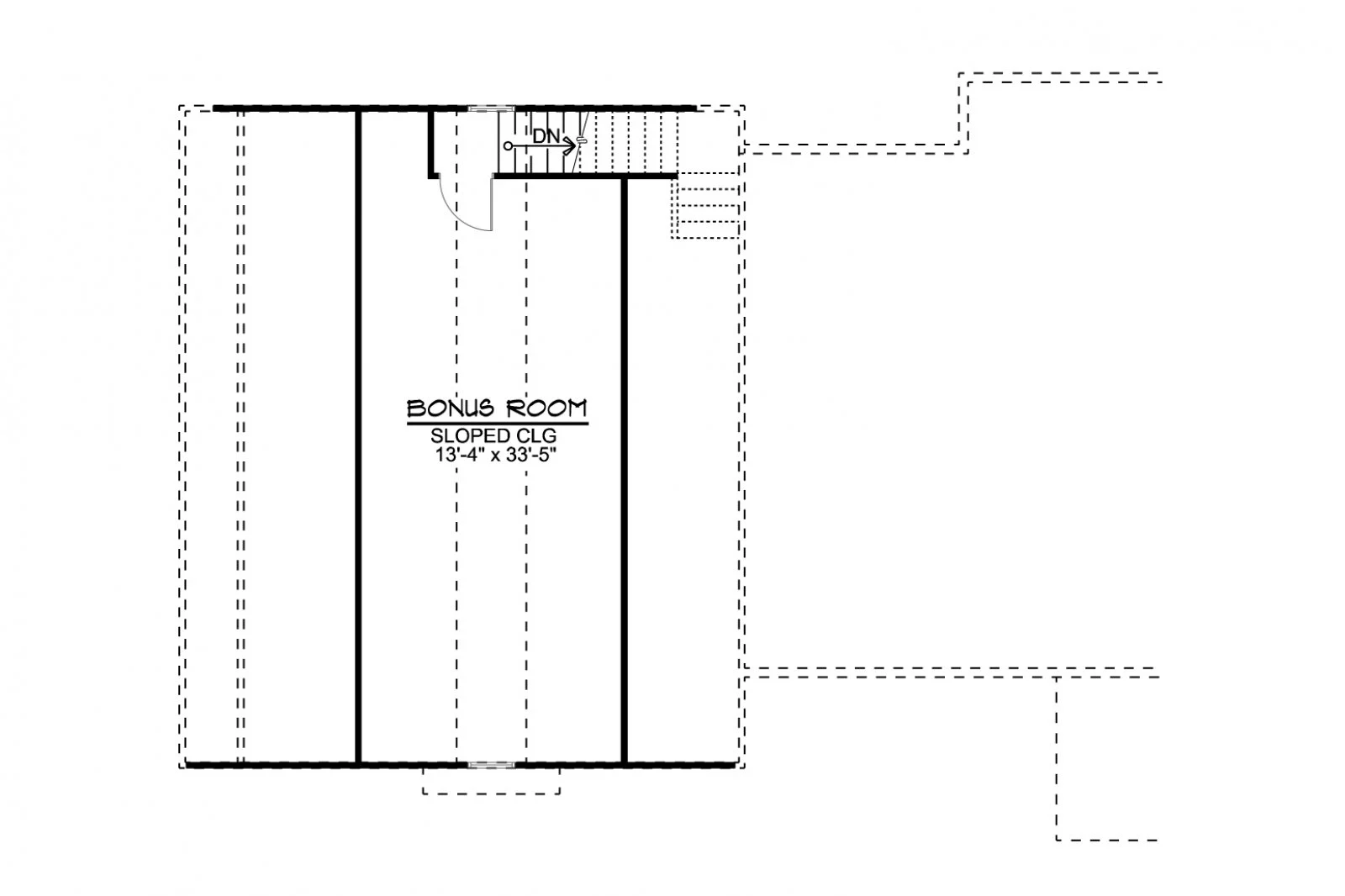 CHD-1743 Country House Plan – Loft Floor Plan