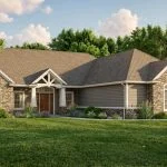 CHD-1744 Country House Plan – Front Elevation