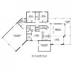 CHD-1747 Cottage House Plan – Main Floor Plan